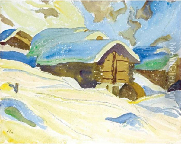 Winterlandschaft Oil Painting - Giovanni Giacometti
