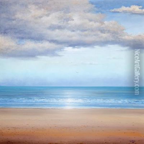 Marina Con Nubes Oil Painting - Juan Del Castillo