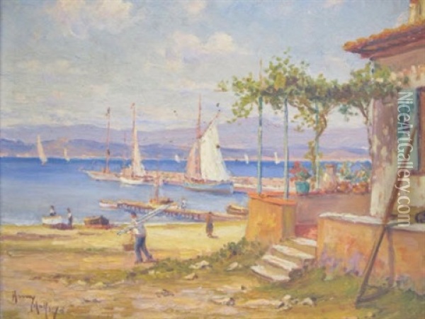 Porquerolles , Iles D'hyeres Oil Painting - Henri Malfroy-Savigny