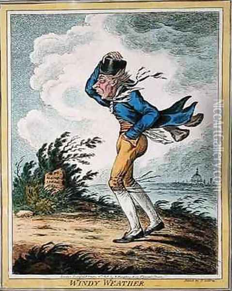 Windy Weather Oil Painting - James Gillray