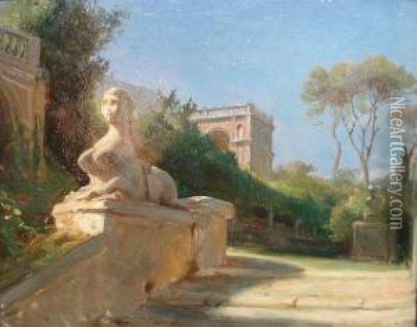 Parc D'une Villa Romaine Oil Painting - Egron Sellif Lundgren