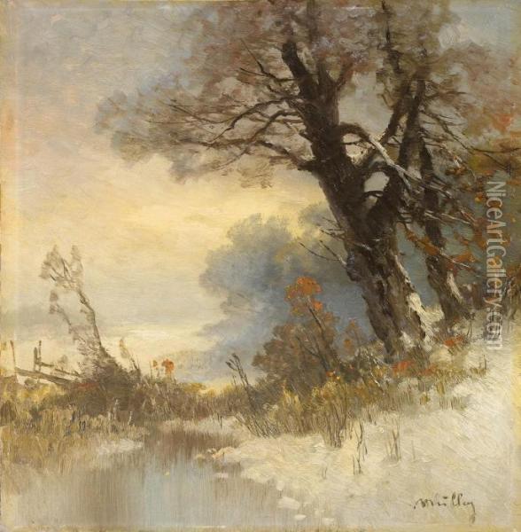 Winterlandschaft Oil Painting - Oskar Mulley