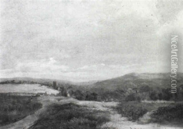 View Near Bristol Oil Painting - William James Mueller
