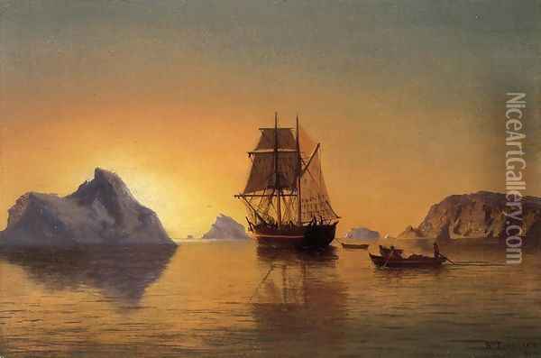 An Arctic Scene Oil Painting - William Bradford