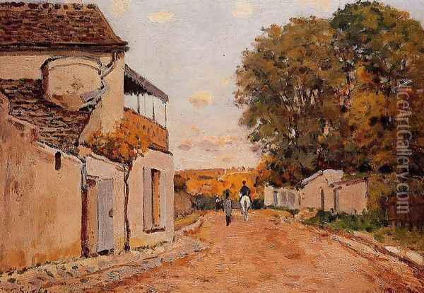 Street in Louveciennes (Rue de la Princesse) Oil Painting - Alfred Sisley