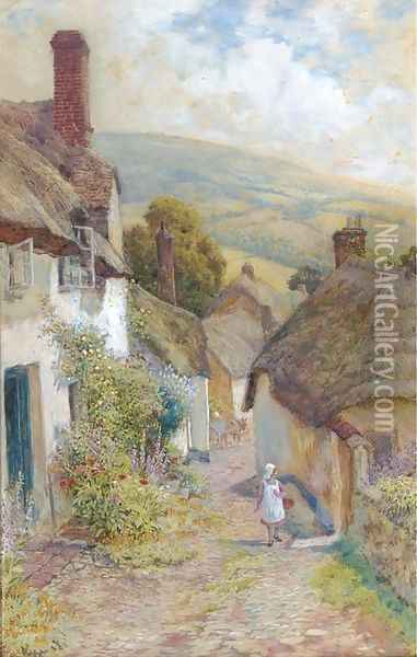 On the way home Oil Painting - Arthur Claude Strachan
