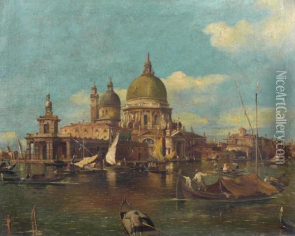 La Salute Vue Du Grand Canal Oil Painting - Giacomo Guardi