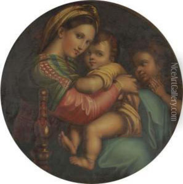 Madonna Della Sedia Oil Painting - Raphael Carl Reinhard