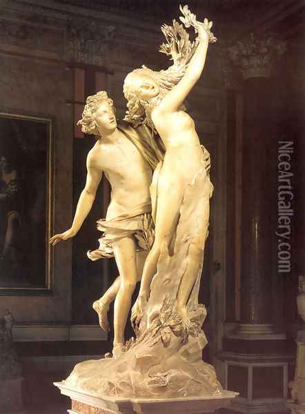 Apollo and Daphne Oil Painting - Gian Lorenzo Bernini