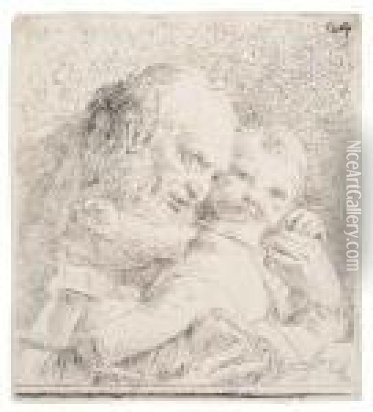 S. Giuseppe Col Gesu Bambino Oil Painting - Giovanni Battista Tiepolo