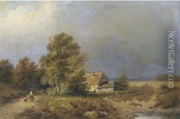 Heading Home Oil Painting - Anthonie Jacobus Van Wyngaerts