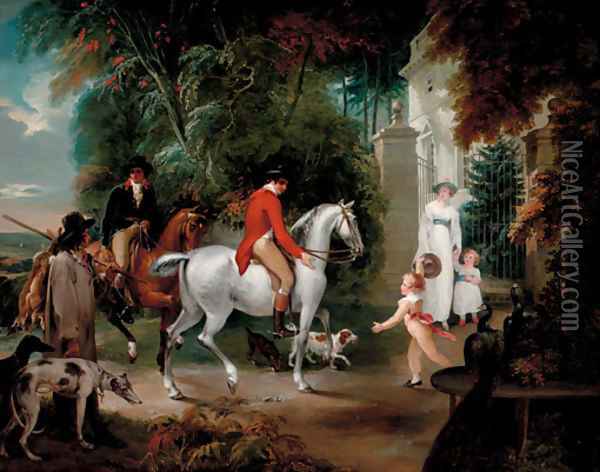 The Duke of Hamilton's Return from Coursing Oil Painting - William Hamilton