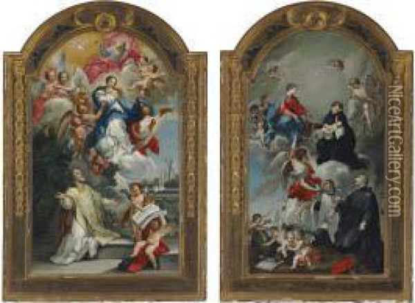 The Vision Of St. Philip Neri Oil Painting - Antonio Salas