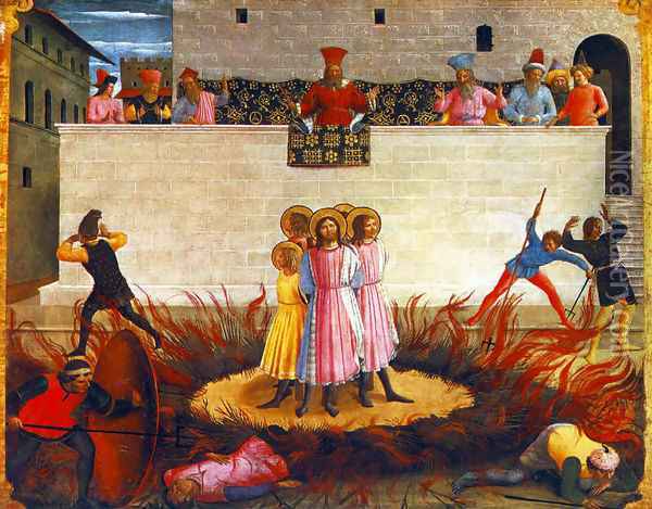 Saint Cosmas and Saint Damian Condamned Oil Painting - Giotto Di Bondone
