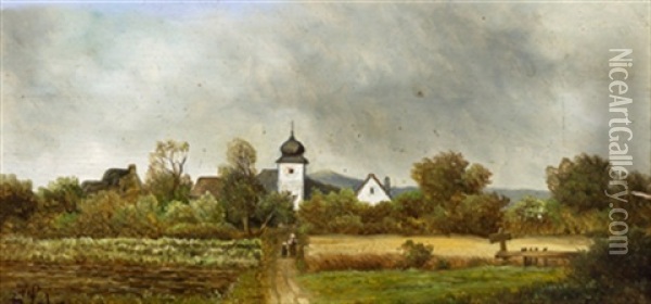 Am Heimweg Oil Painting - August Loehr
