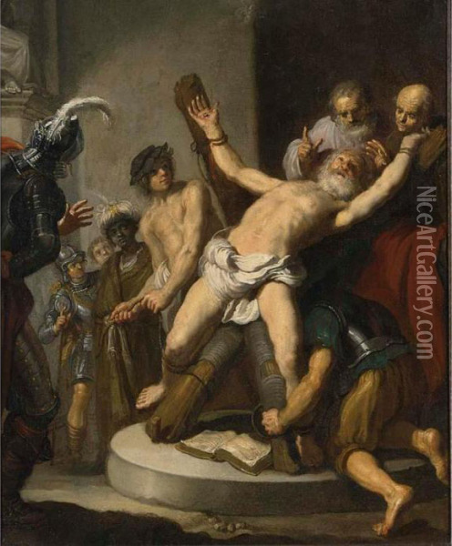 The Crucifixion Of St. Peter Oil Painting - Rembrandt Van Rijn