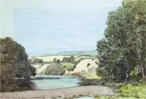 The Manse Pool, Colmonell Oil Painting - George Houston