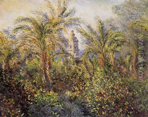 Garden In Bordighera Morning Effect Oil Painting - Claude Oscar Monet
