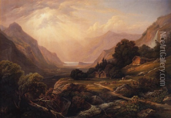 Landschaft Im Bernbiet Oil Painting - Friedrich Horner