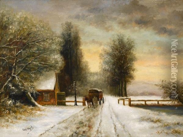 Dutch Landscape Oil Painting - Louis Apol