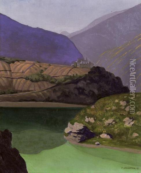 Lac De Geronde A Sierre Oil Painting - Felix Edouard Vallotton