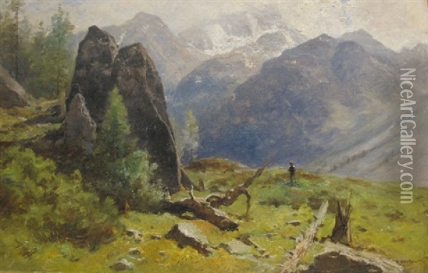 Paysage De Montagne Oil Painting - Gustave Eugene Castan