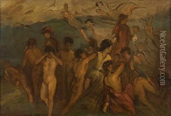 Allegory Oil Painting - Nikolaus Gysis