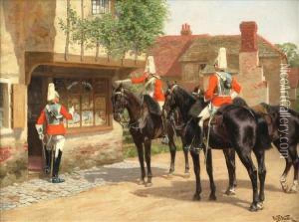 The Life Guards Oil Painting - William Barnes Wollen