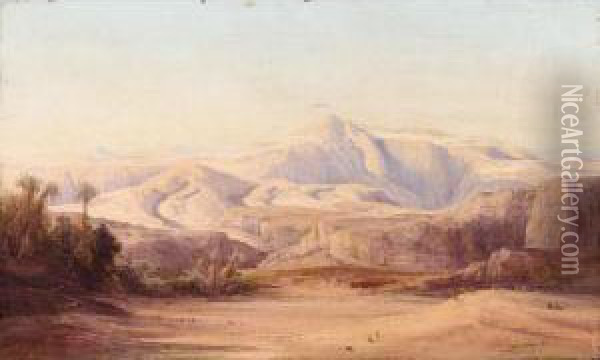 The Sinai Desert Oil Painting - Friedrich Otto Georgi