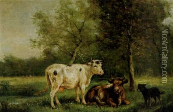 In The Pasture Oil Painting - George Inness Jr.