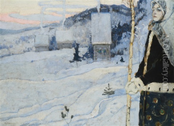 Winter Oil Painting - Mikhail Vasilievich Nesterov