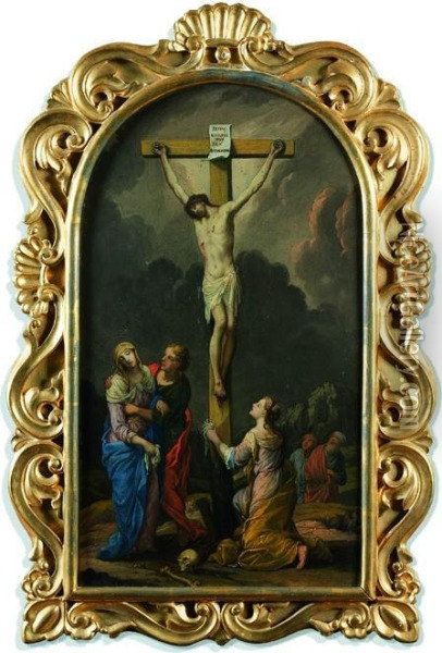 La Crucifixion Oil Painting - Johann Heinrich Schonfeld