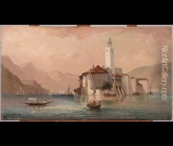 Lac Italien, D'orta, Ile Saint Jules Oil Painting - Ferdinand Bonheur