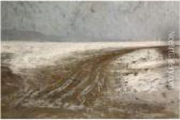 Road In Winter Oil Painting - Ilya Efimovich Efimovich Repin