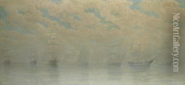 Entering Harbor' Oil Painting - Francis Davis Millet