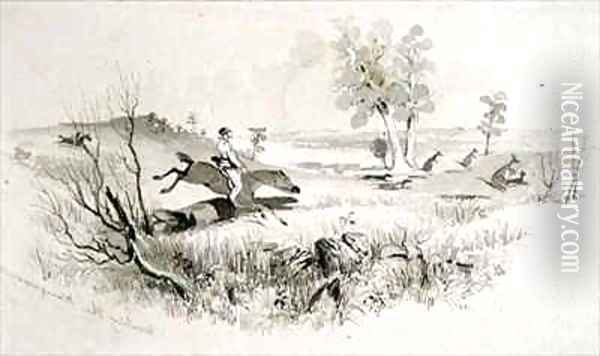 Hunting the Kangaroo Oil Painting - Samuel Thomas Gill