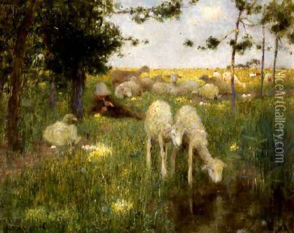 Springtime Oil Painting - Edward Stott