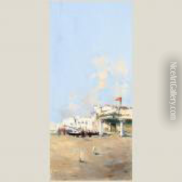 Playa Oil Painting - Eliseu Meifren i Roig