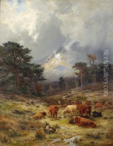Braes At Orchy, Argylshire Oil Painting - Louis Bosworth Hurt