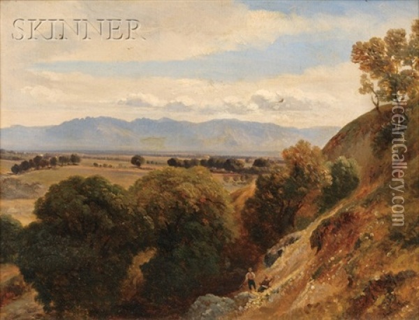 View Of The Valley Oil Painting - Jean-Antoine-Simeon Fort