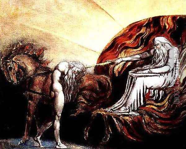 God Judging Adam Oil Painting - William Blake