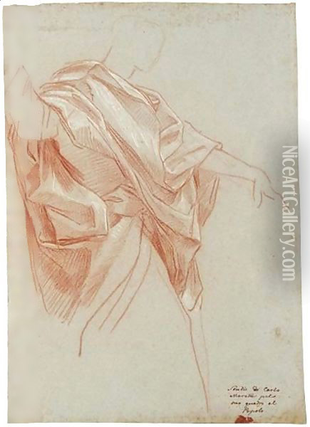 Study For The Figure Of Saint John The Evangelist Oil Painting - Carlo Maratta or Maratti