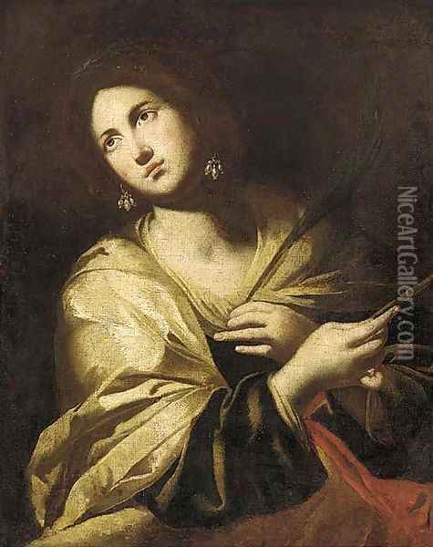A Female Saint Oil Painting - Francesco Guarino