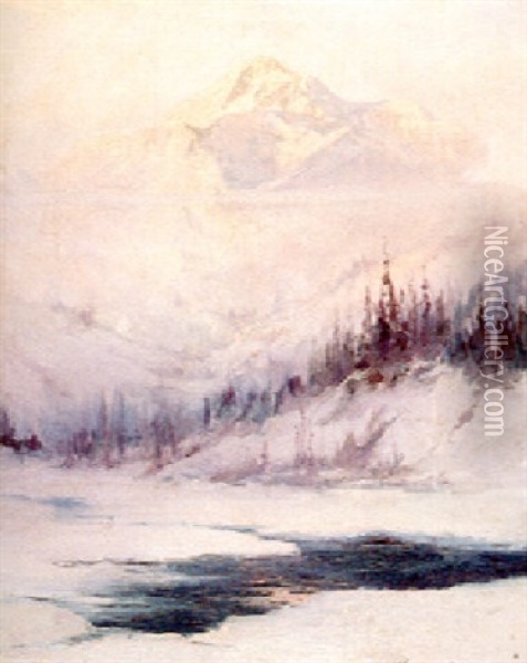 Winter Morning - Mt. Mckinley Oil Painting - Sydney Mortimer Laurence