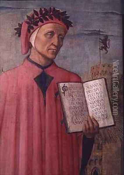 Dante reading from the Divine Comedy 2 Oil Painting - Michelino Domenico di