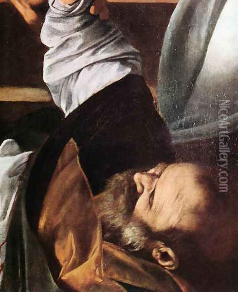 The Martyrdom of St Matthew (detail 3) 1599-1600 Oil Painting - Caravaggio