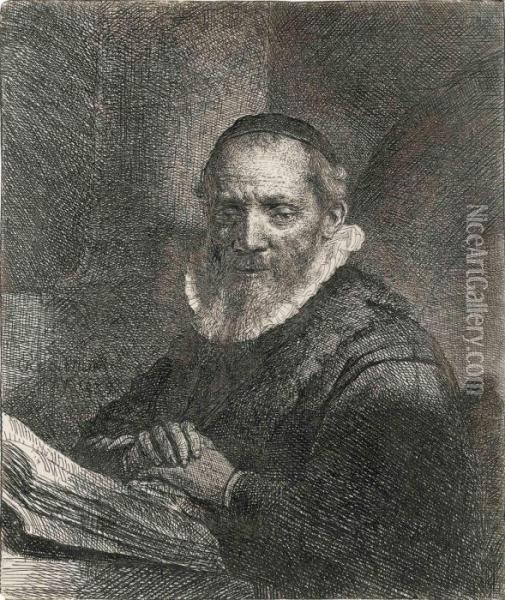 Jan Cornelis Sylvius, Preacher Oil Painting - Rembrandt Van Rijn