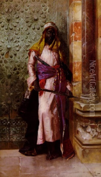 The Palace Guard Oil Painting - Rudolf Ernst