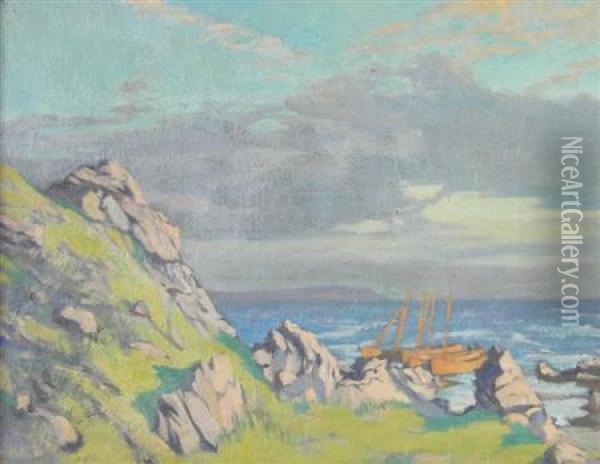 Sea Loch Oil Painting - William Ashbaugh