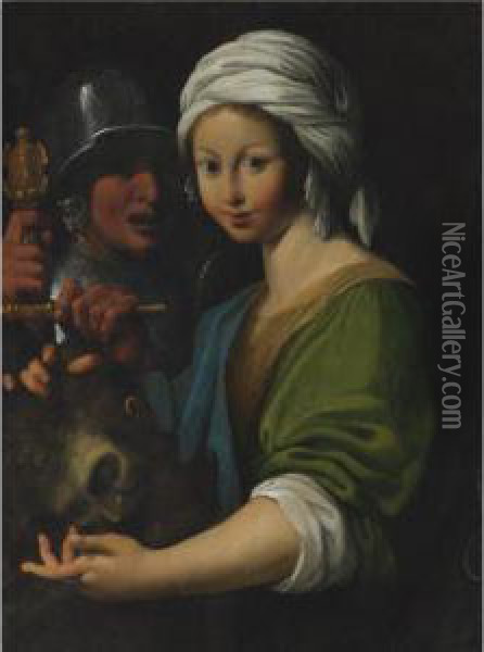 Salome With The Head Of St. John The Baptist Oil Painting - Bartolomeo Schedoni